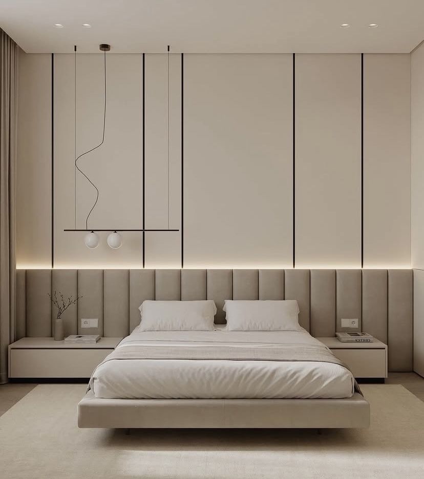 Bedroom Suite — Panelled headboard wall