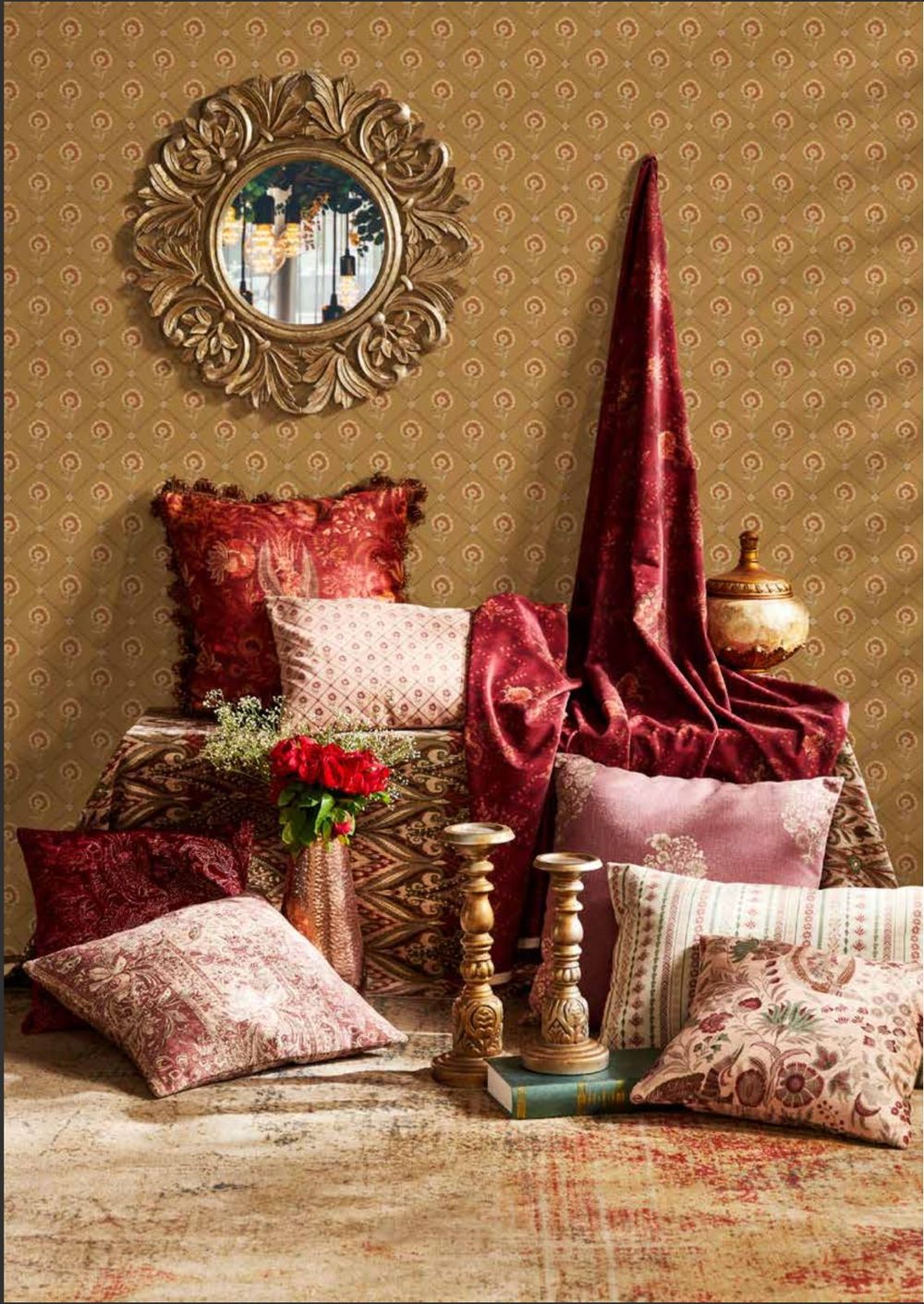 Cushion Styling — Jacquard & velvet mix