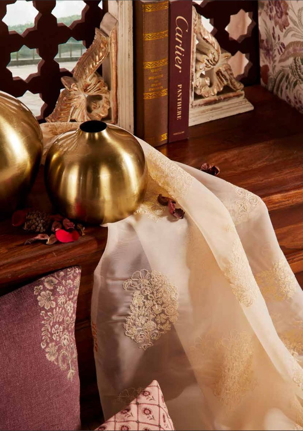 Embroidered Sheer — Silk-look drape