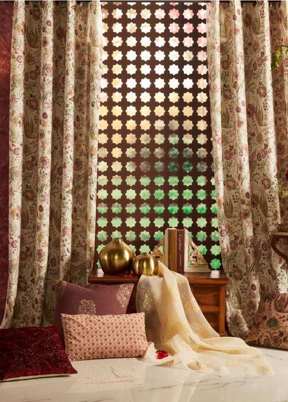 Floral Drapery — Jaali window styling