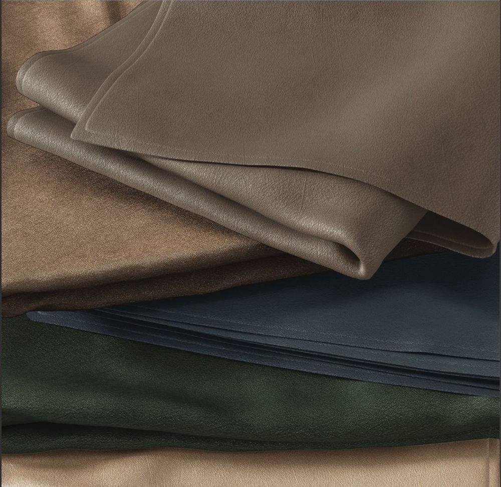 Leather Swatches — Tan, navy & forest